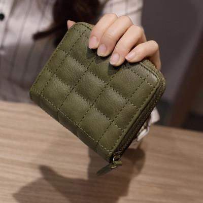 Stylish Plaid PU Leather Phone Wallet Card Purse