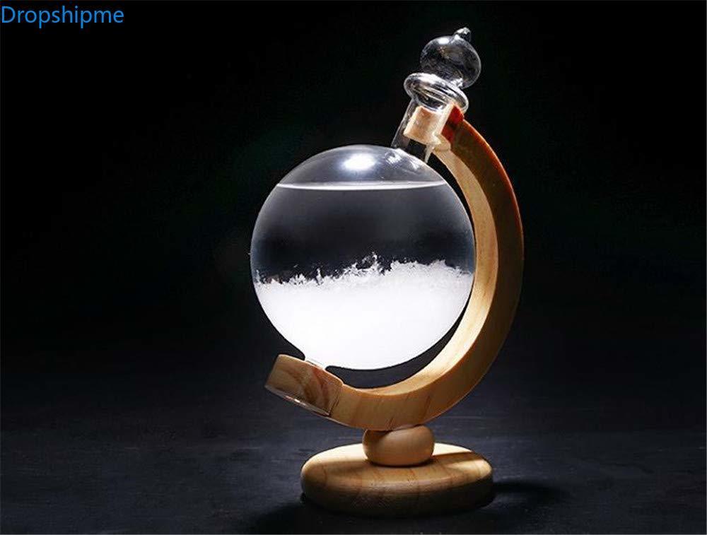 Classic Storm Glass Weather Predictor with Wood Base