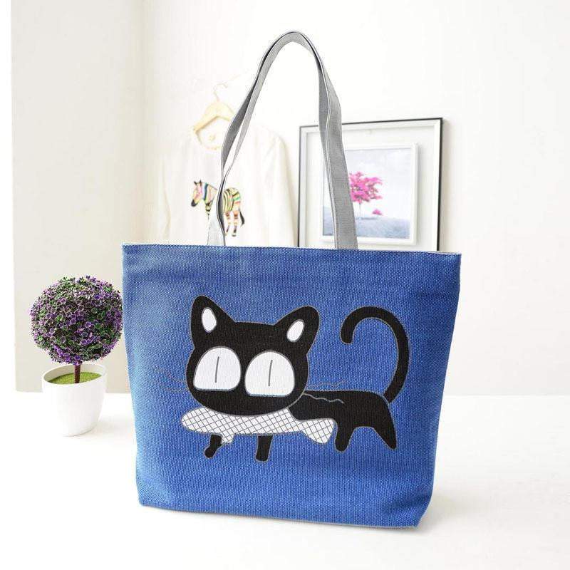 Stylish Cat Print Tote Bag for Women