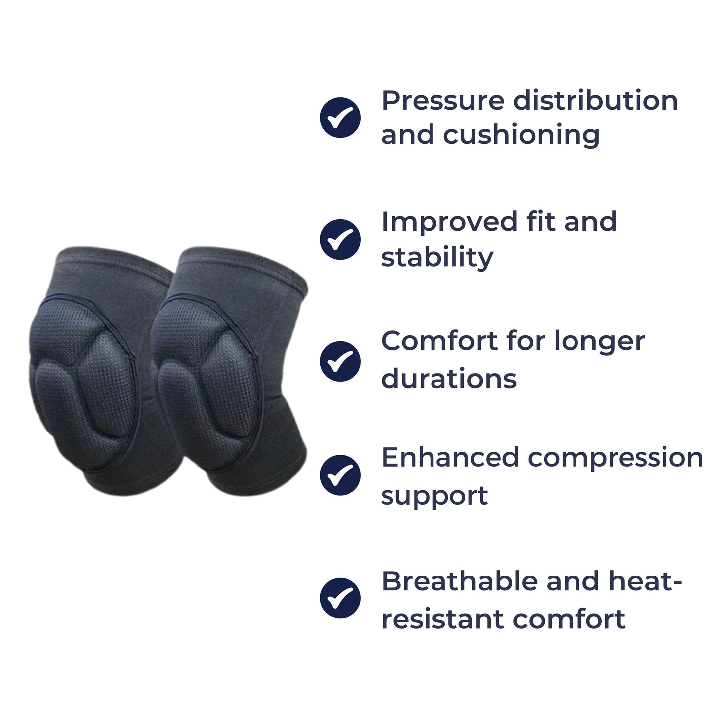 Comfortable Knee Pads - Moisture Wicking Compression Sleeves