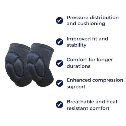 Comfortable Knee Pads - Moisture Wicking Compression Sleeves