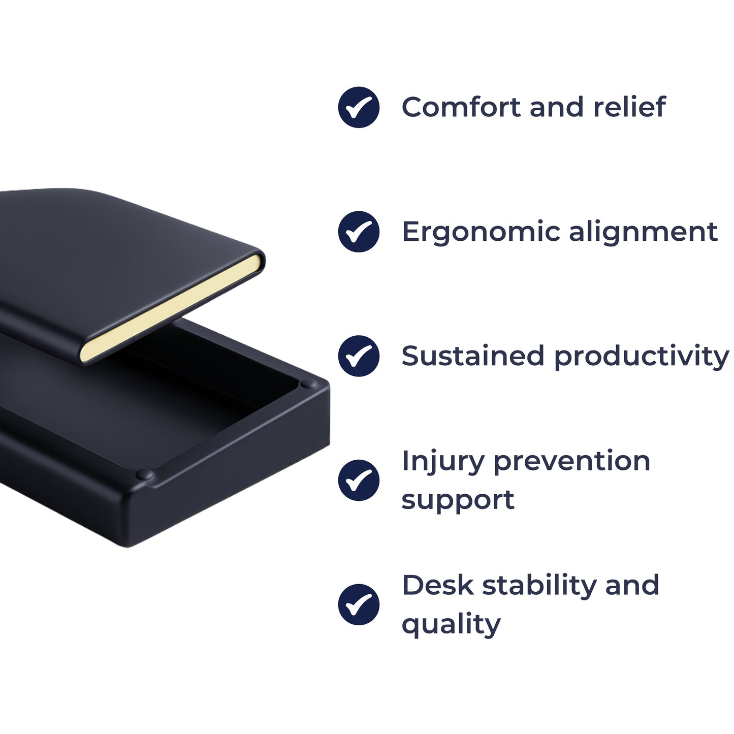 Comfortable Desk Cushion with Non-Slip Base and Storage