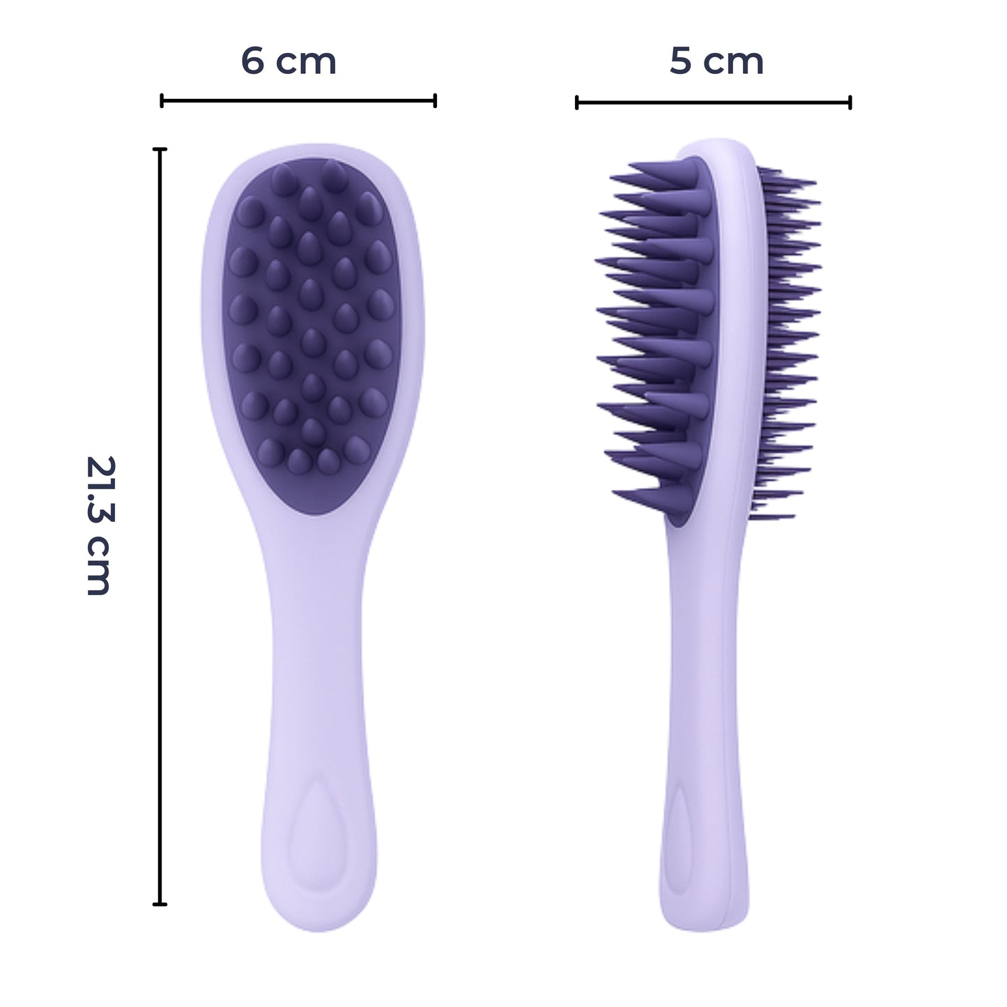 Gentle Hair Brush - Soft Scalp Massager for Oily Hair