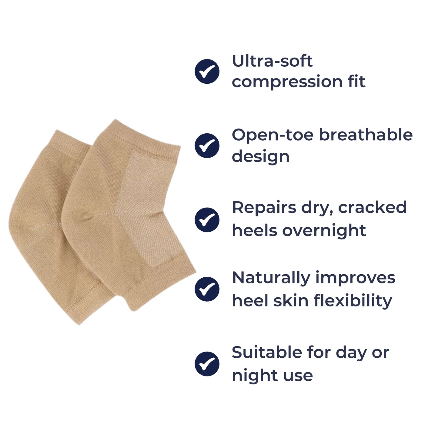 Soothing Gel Insoles - Padded Open Toe - Heel Pain Relief