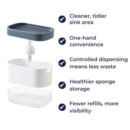 Space Saving Silicone Kitchen Sink Organizer Tray