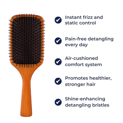 Gentle Hair Detangling Brush for Smooth Silky Locks