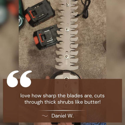 Easy Cut Cordless Hedge Trimmer for Garden Care