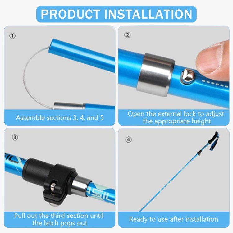 Lightweight Hiking Poles with Comfort Grip