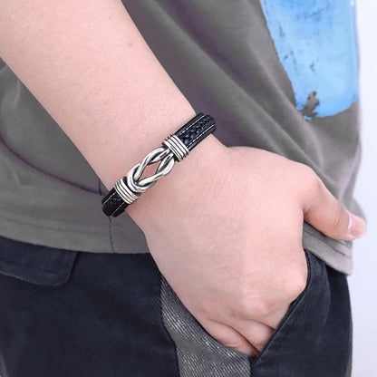 Leather Knot Bracelet for Men, Grandmother Gift - Befez