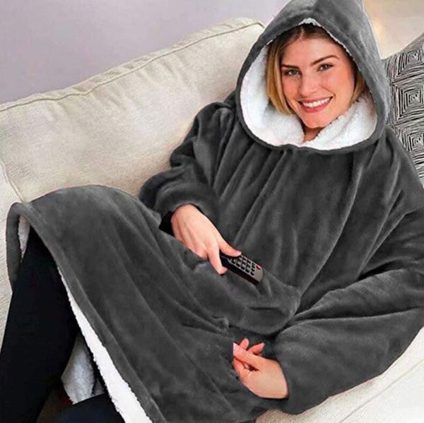 Cozy Fleece Lined Sweater Blanket
