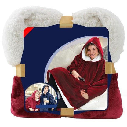 Cozy Fleece Lined Sweater Blanket