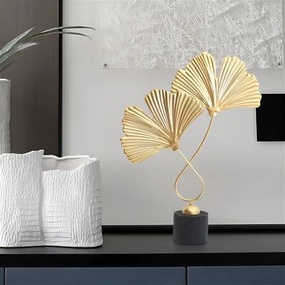 Simple Nature Inspired Leaf Decor Statue