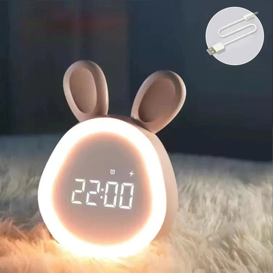Cute Kids Rabbit Alarm Clock with Night Light - Befez
