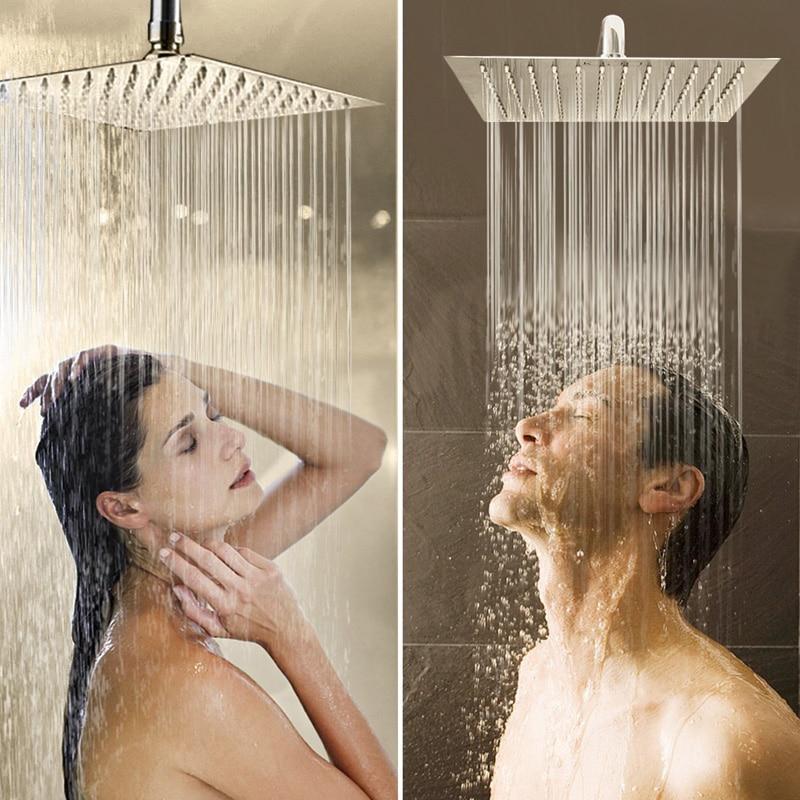Slim Water-Saving Shower Head Fixture
