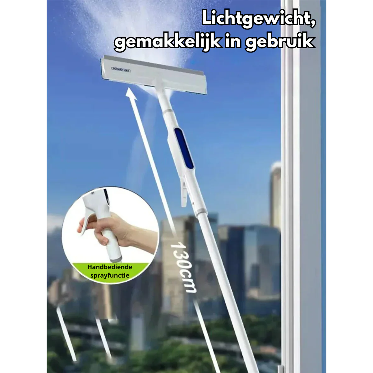 Practical 3-in-1 Window Cleaner Squeegee Spray