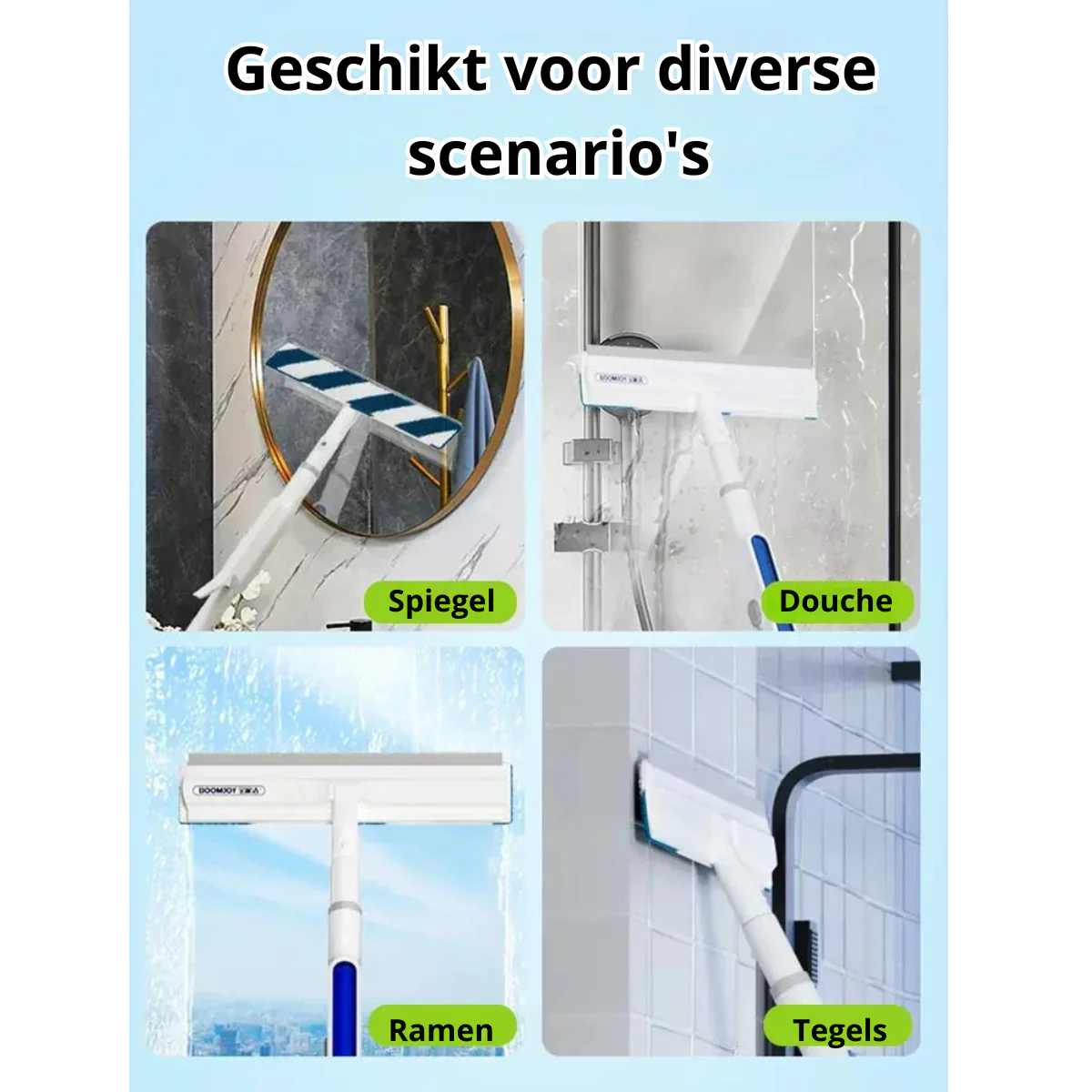 Practical 3-in-1 Window Cleaner Squeegee Spray