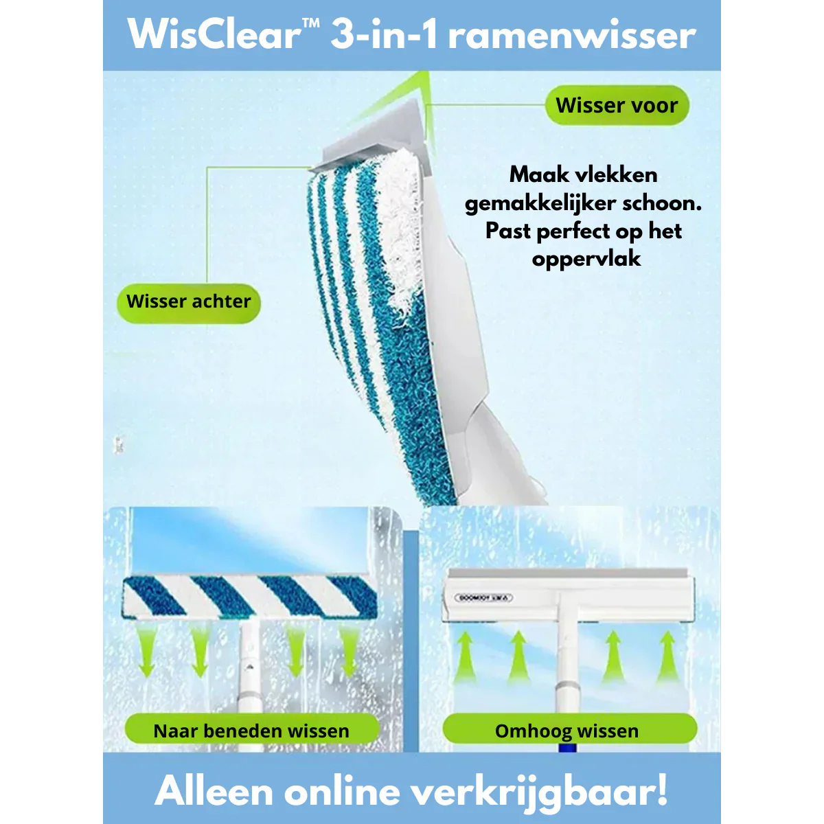 Practical 3-in-1 Window Cleaner Squeegee Spray