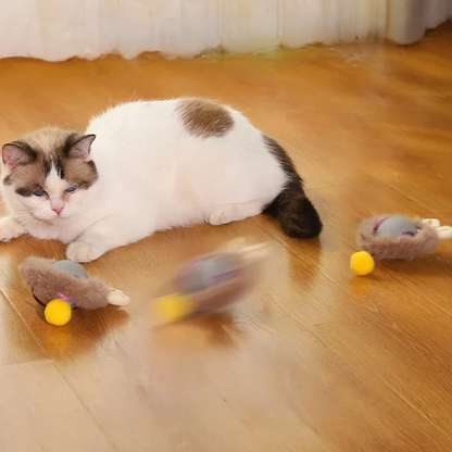 Fun Interactive Furry Cat Toy Ball