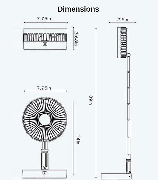 Portable Compact Folding USB Fan
