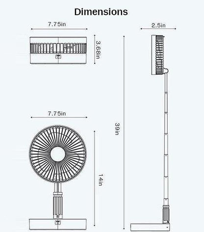 Portable Compact Folding USB Fan