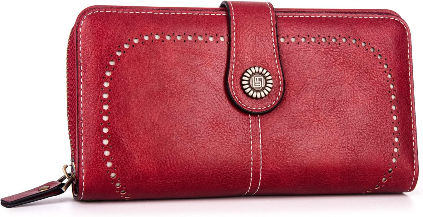 Fashionable Genuine Leather Wristlet Wallet