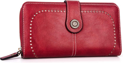 Fashionable Genuine Leather Wristlet Wallet