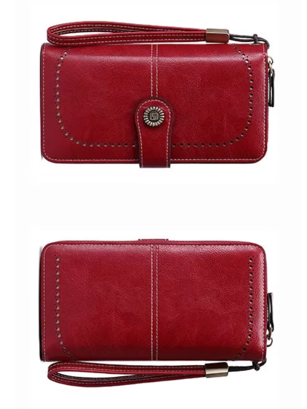 Fashionable Genuine Leather Wristlet Wallet