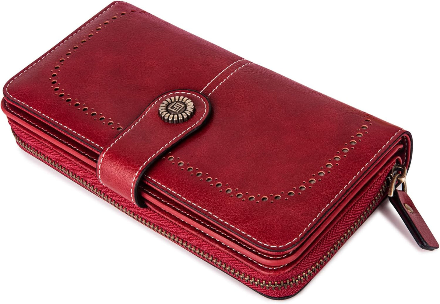 Fashionable Genuine Leather Wristlet Wallet