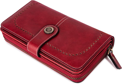 Fashionable Genuine Leather Wristlet Wallet
