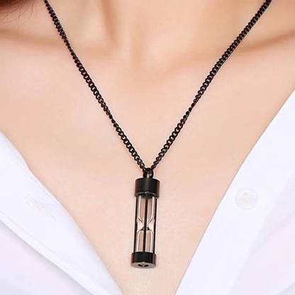 Timeless Sand Timer Glass Pendant