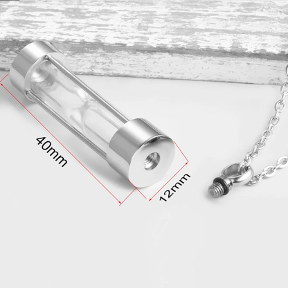 Timeless Sand Timer Glass Pendant