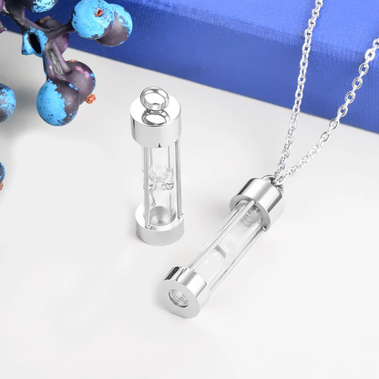 Timeless Sand Timer Glass Pendant