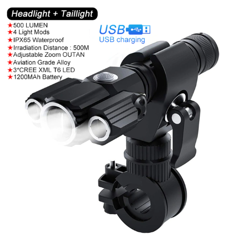 Bright 3 LED Rechargeable Flashlight