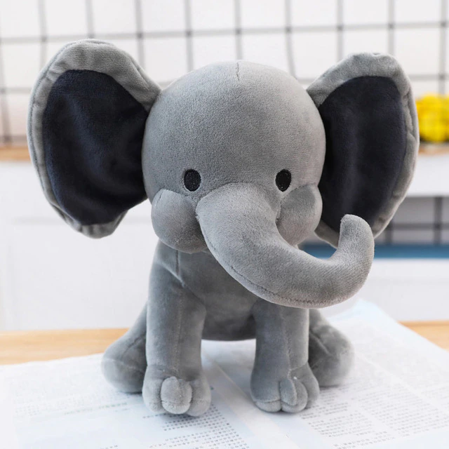 Soft Cuddly Grey Elephant Baby Pillow Toy - Befez