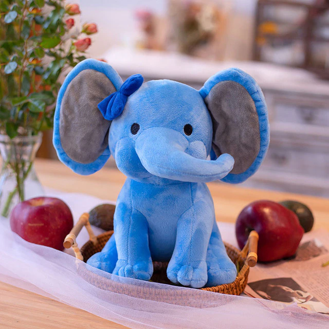 Soft Cuddly Grey Elephant Baby Pillow Toy
