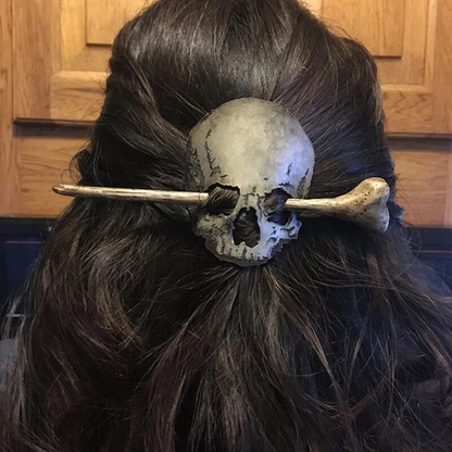 Edgy Goth Metal Skull Hair Pins