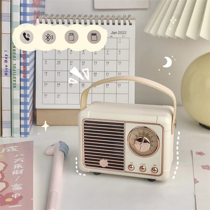 Compact Vintage Radio Bluetooth Speaker