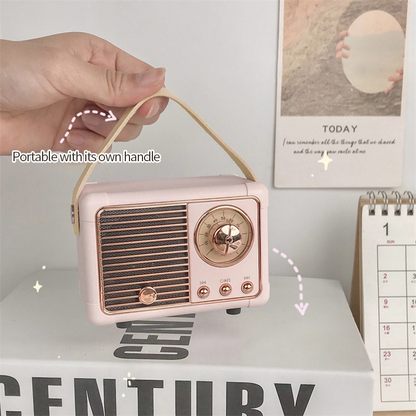 Compact Vintage Radio Bluetooth Speaker