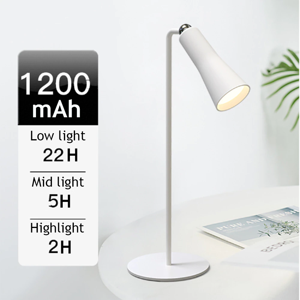 Bright Adjustable Rechargeable Office Desk Lamp