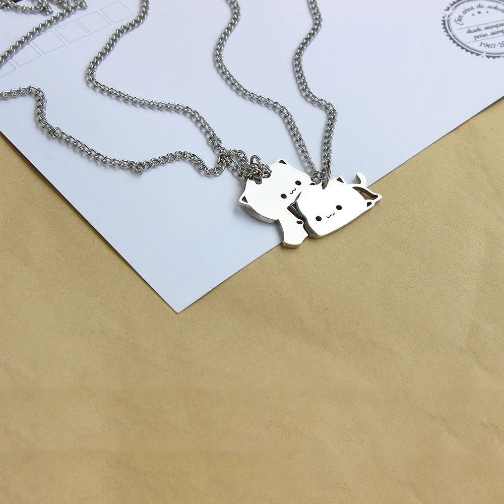 Adorable Kitty Magnet Pendant Necklace