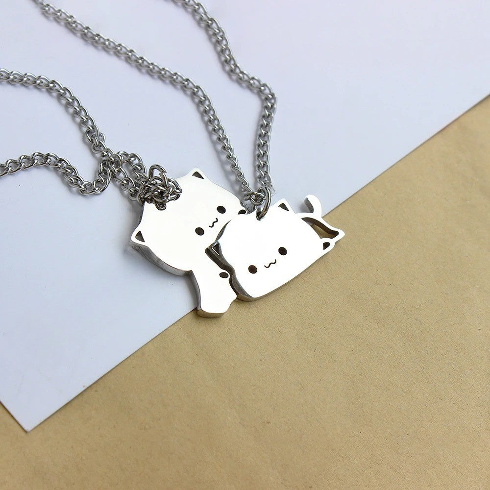 Adorable Kitty Magnet Pendant Necklace