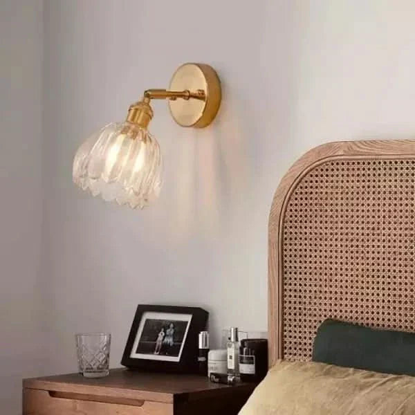 Classic Floral Glass Wall Lamp