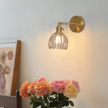 Vintage Glass Flower Wall Lamp - Befez
