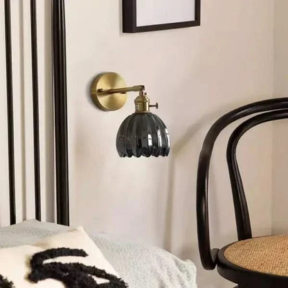 Classic Floral Glass Wall Lamp
