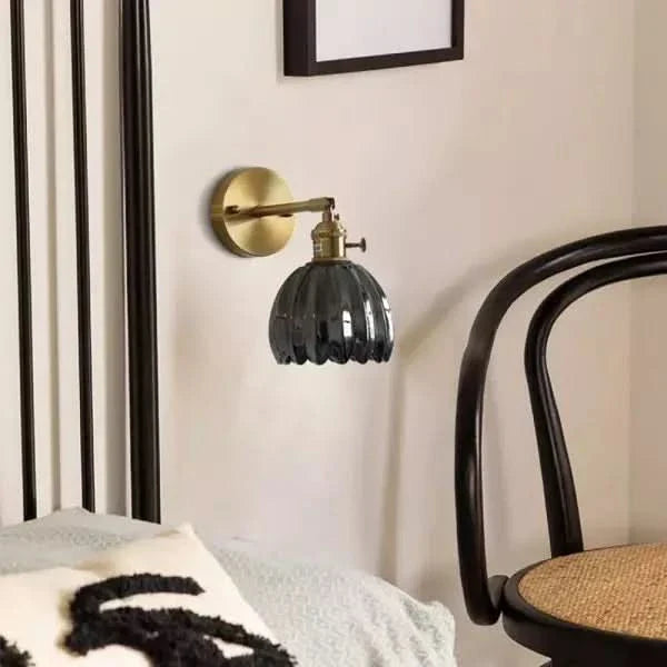 Classic Floral Glass Wall Lamp