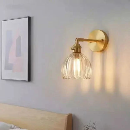 Classic Floral Glass Wall Lamp