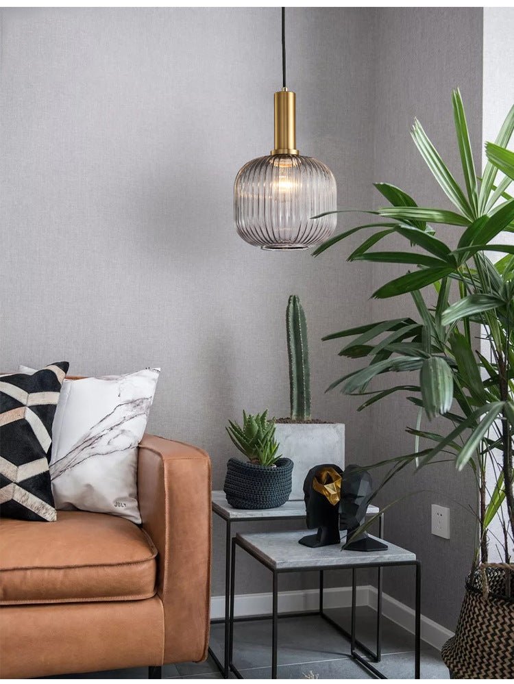 Vintage Hanging Glass Lamp