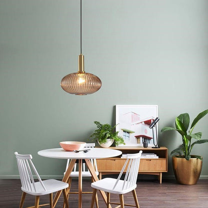 Vintage Hanging Glass Lamp