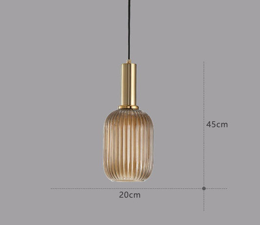 Vintage Hanging Glass Lamp - Befez