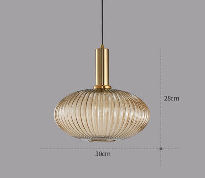 Vintage Hanging Glass Lamp